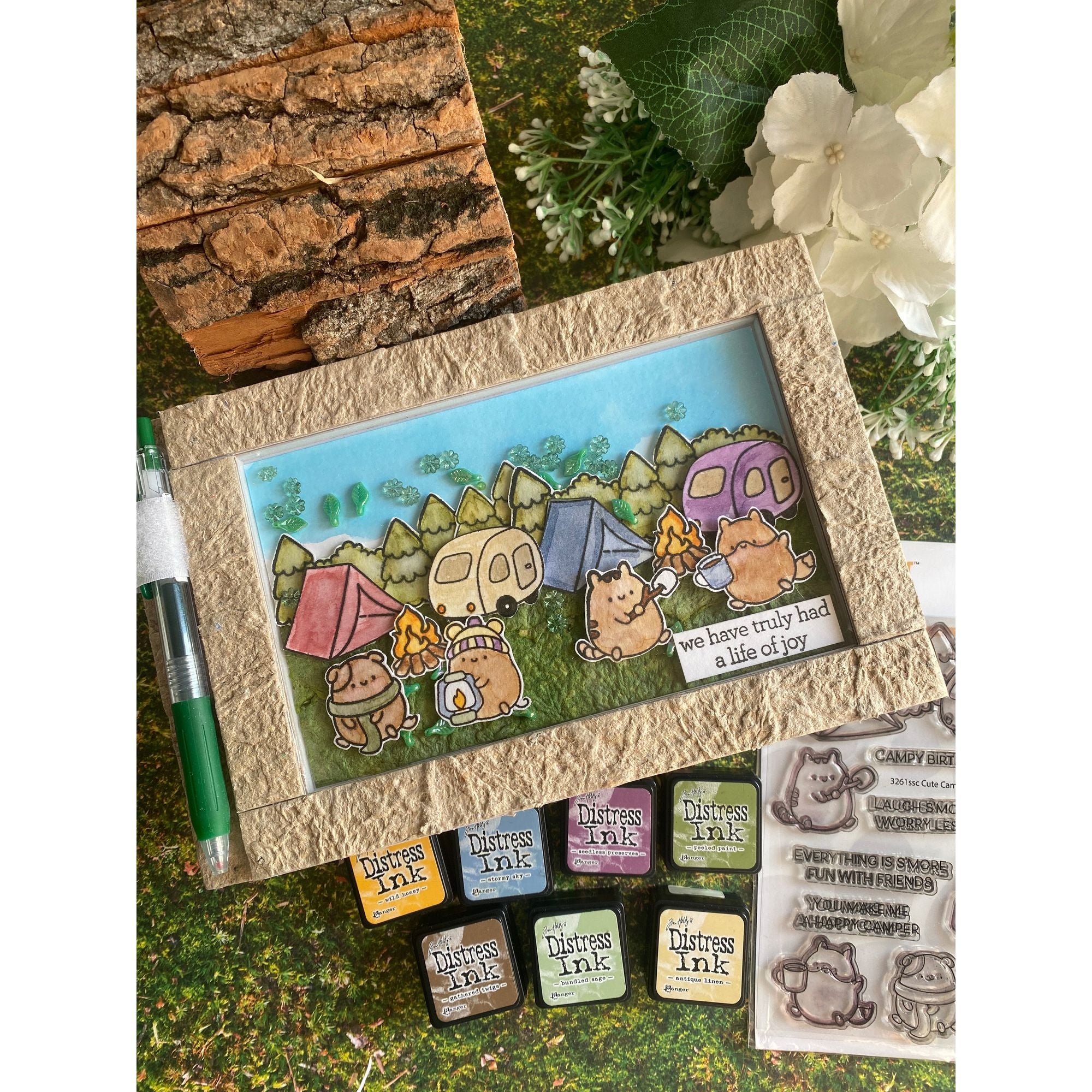 Simon Says Clear Stamps Cute Campers 3261ssc Happy Camper Camper Decor