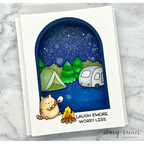 Simon Says Stamps and Dies Cute Campers set1024cc Happy Camper Laugh More Card