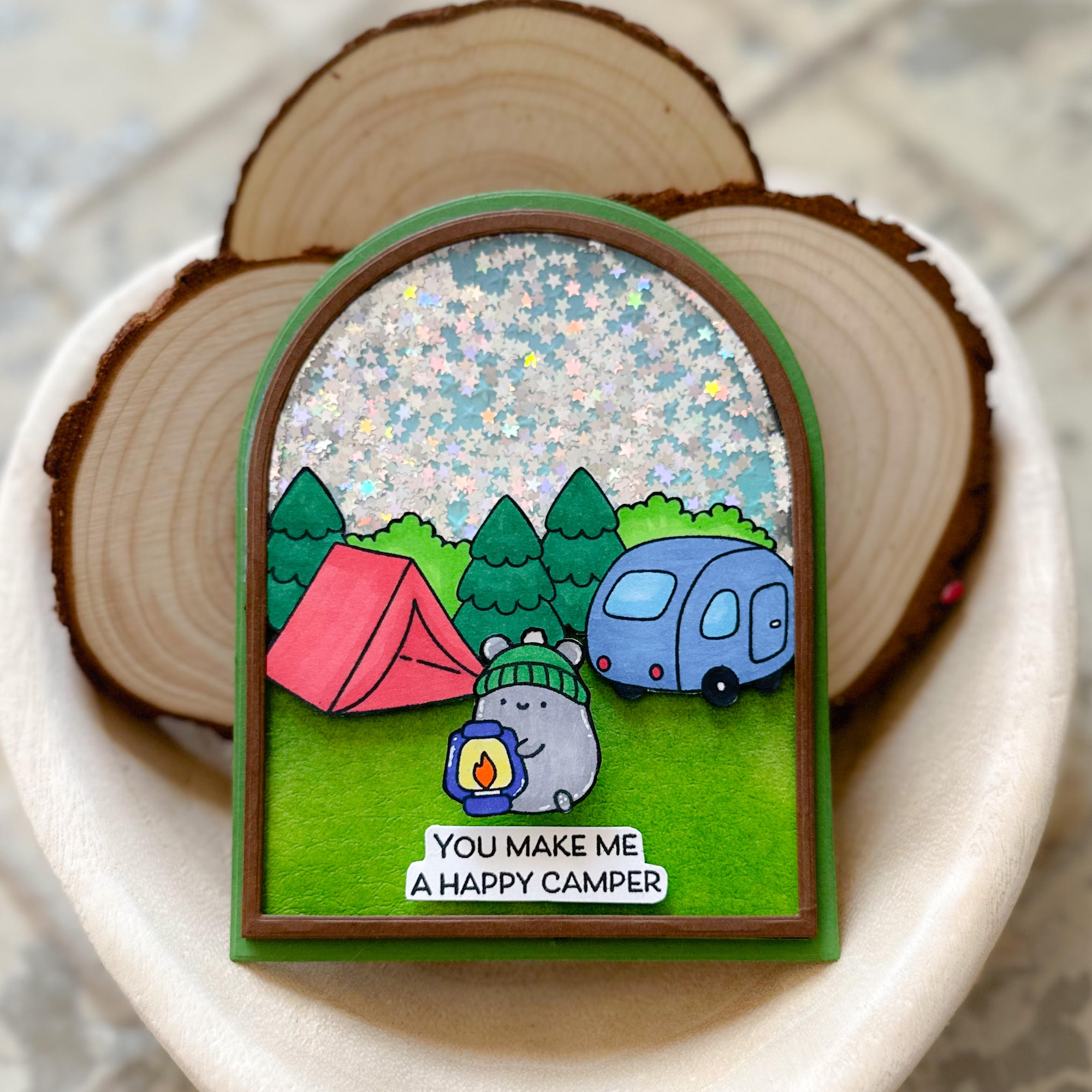 Simon Says Clear Stamps Cute Campers 3261ssc Happy Camper Friend Card