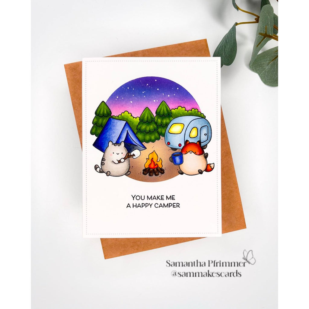 Simon Says Clear Stamps Cute Campers 3261ssc Happy Camper Friend Card
