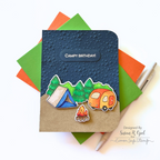 Simon Says Stamps and Dies Cute Campers set1024cc Happy Camper Birthday Card