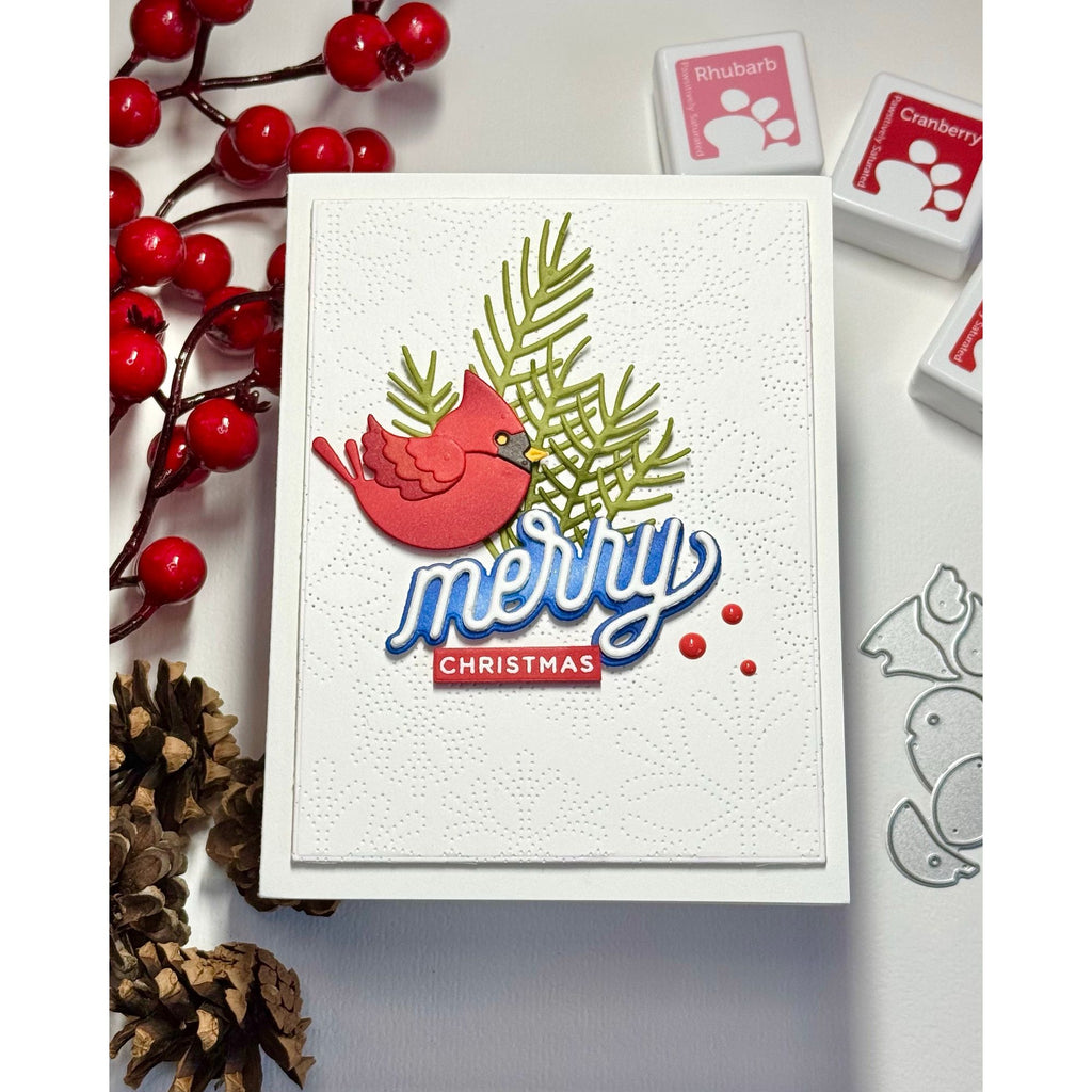 Simon Says Stamp Cute Cardinal Wafer Dies s1055 STAMPtember Christmas Card