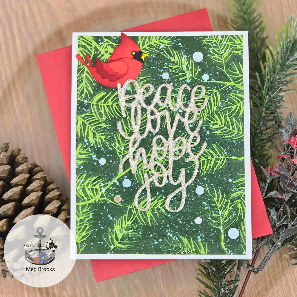 Simon Says Stamp Cute Cardinal Wafer Dies s1055 STAMPtember Christmas Card