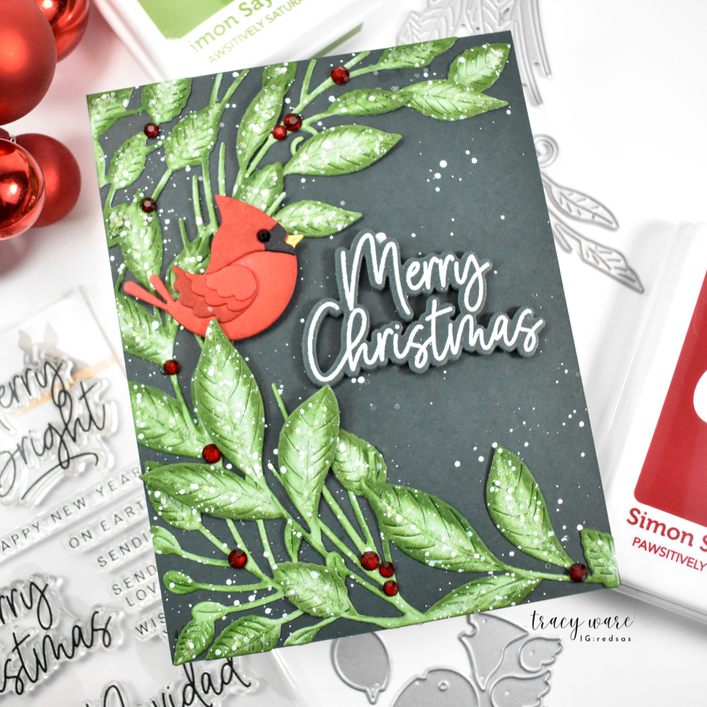 Simon Says Stamp Cute Cardinal Wafer Dies s1055 STAMPtember Christmas Card | color-code:ALT02