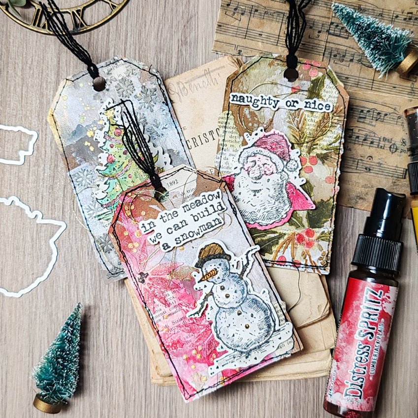 Tim Holtz Cling Rubber Stamps Tattered Christmas cms318