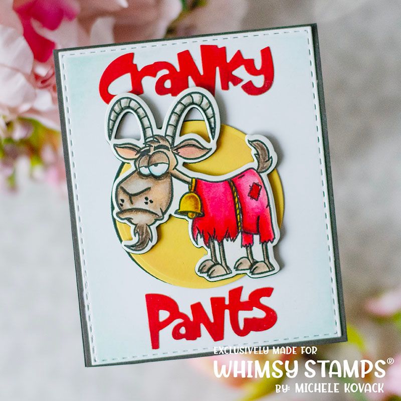 Whimsy Stamps Cranky Pants Outline Die WSD195 Cranky
