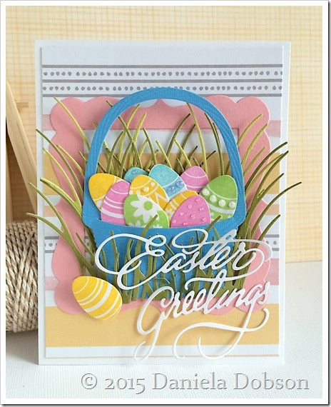 Impression Obsession Steel Die SMALL GRASS BORDER Set DIE178 C easter