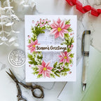 Hero Arts Fancy Cuts Dies Color Layering Poinsettia Window df140 season's greetings