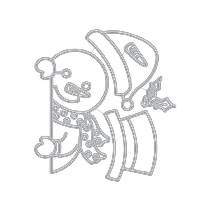 Hero Arts Fancy Cuts Dies Peeking Snowman df143