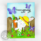 Hero Arts Peeking Bunny Fancy Die df174 happy spring