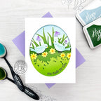Hero Arts Tri-Fold Garden Birds Fancy Dies df199 blue birds