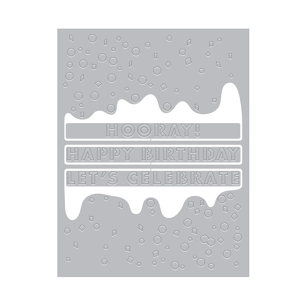 Hero Arts Fancy Cuts Die Hooray Birthday Cover Plate df207