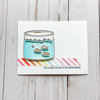 Avery Elle Clear Stamps Great Catch st-23-41 fish tank