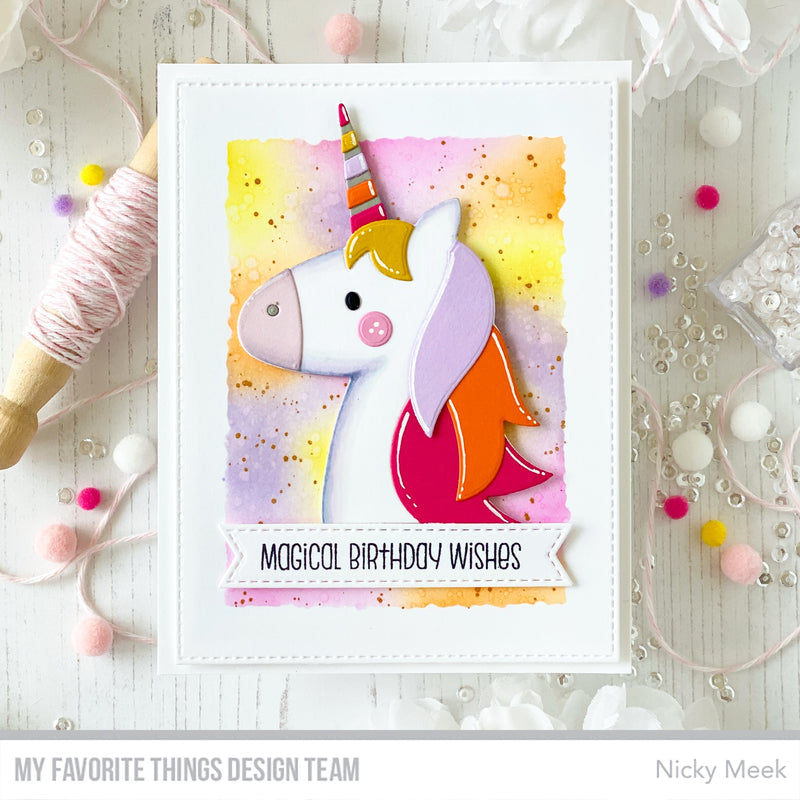 My Favorite Things You're a Unicorn Die-Namics Dies mft2548 magical birthday wishes