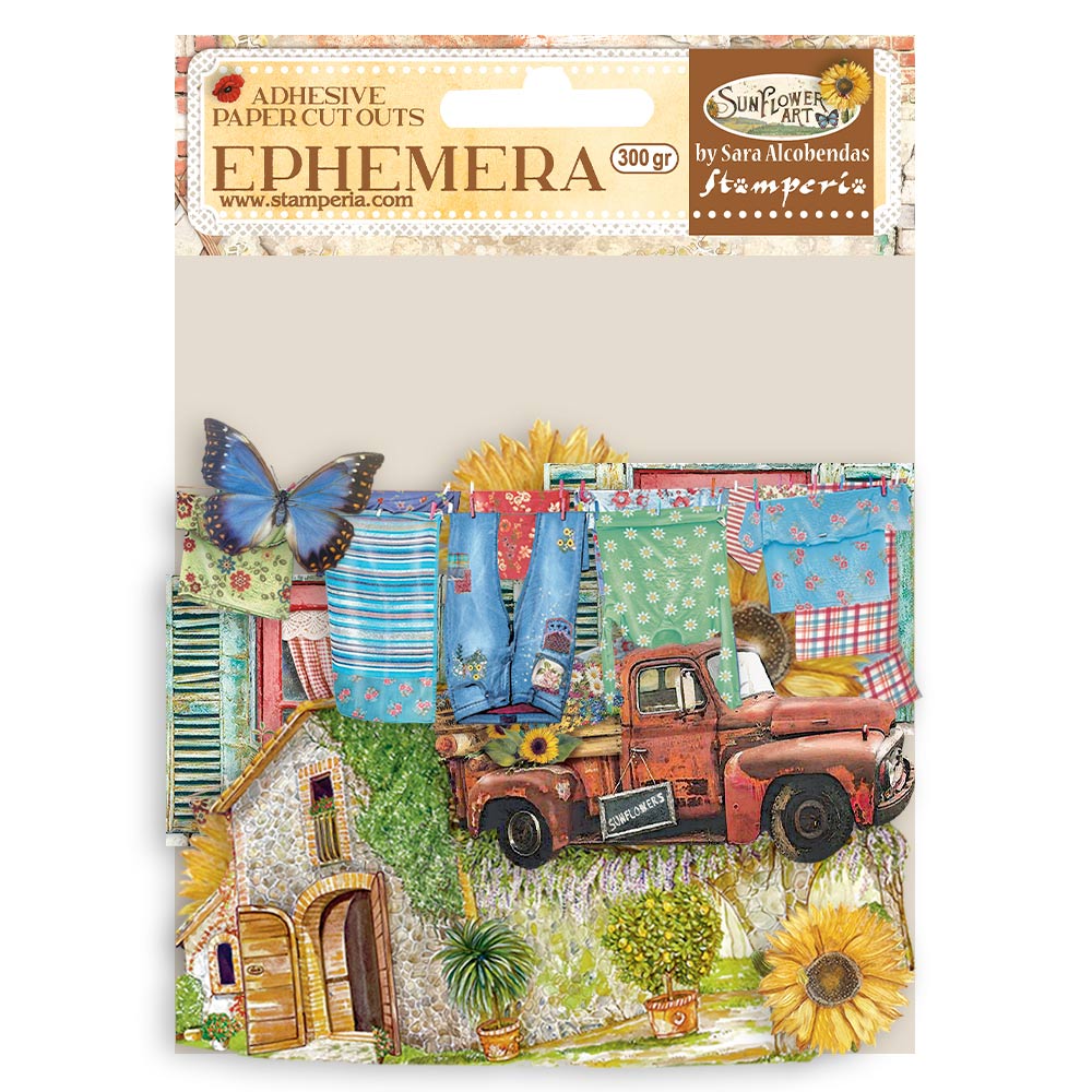 Stamperia Sunflower Art Elements And Sunflowers Ephemera dflct20 package