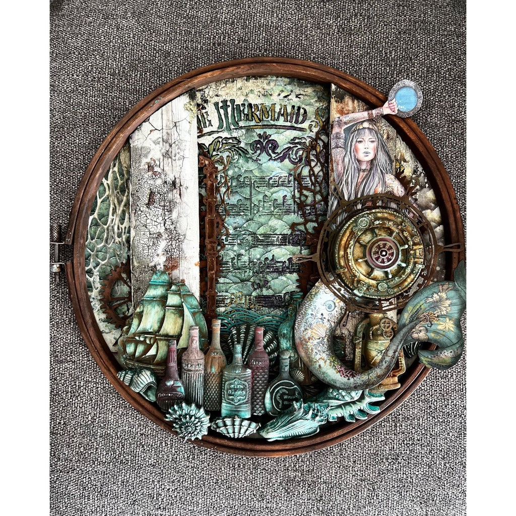 Stamperia Songs Of The Sea Ship And Treasures Die Cuts dfldc85 mermaid