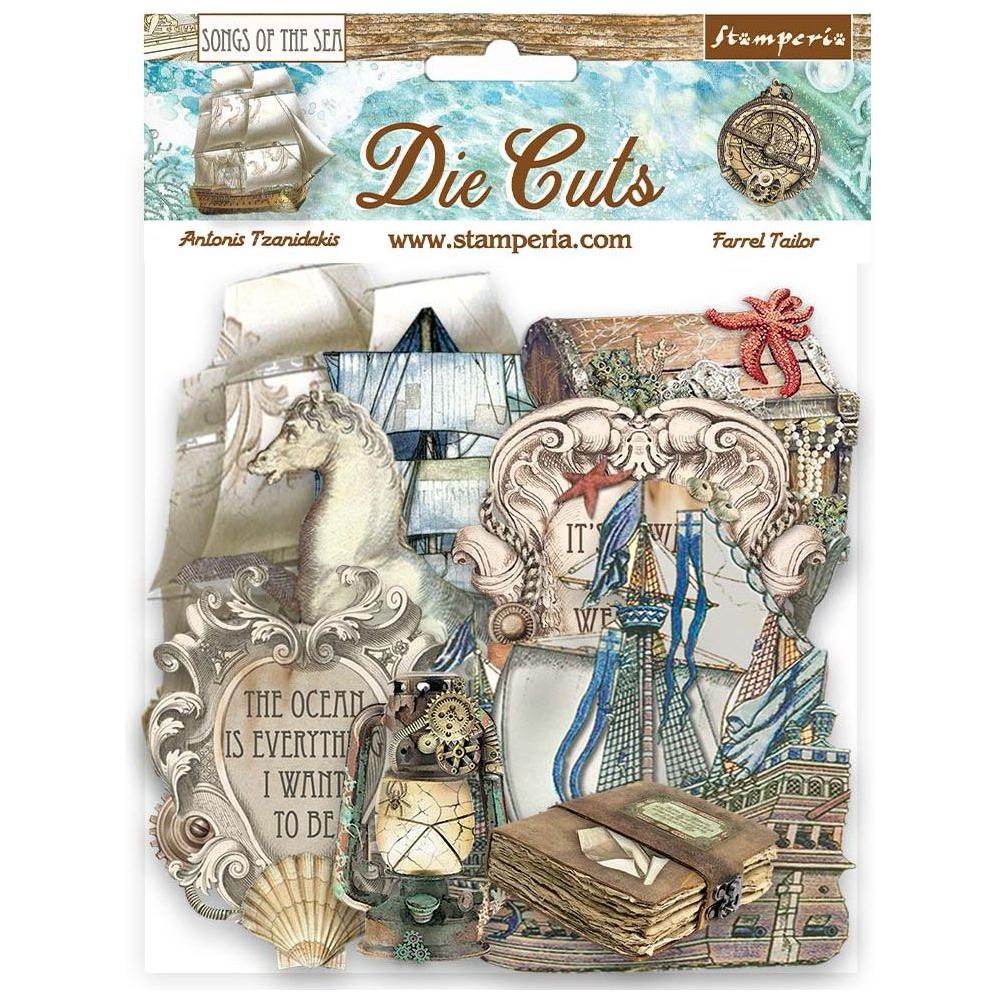 Stamperia Songs Of The Sea Ship And Treasures Die Cuts dfldc85