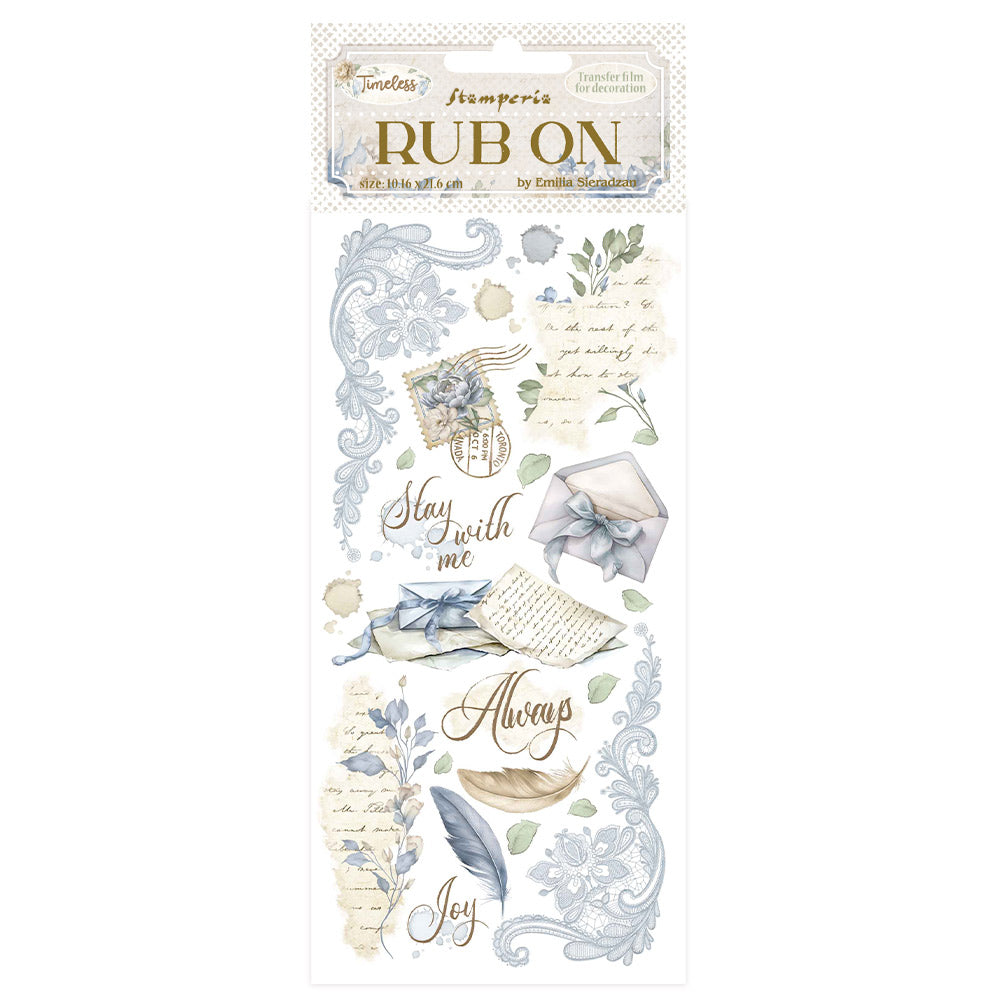 Stamperia Timeless Letters Rub Ons dflrb161