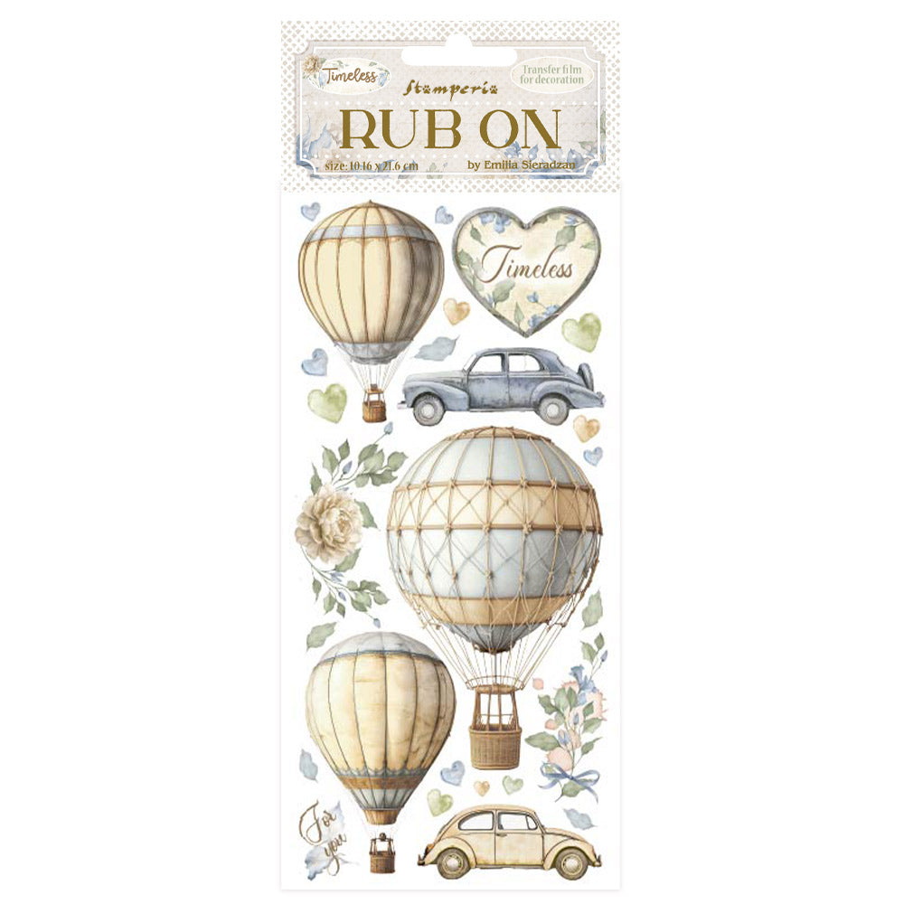 Stamperia Timeless Air Balloons Rub Ons dflrb163