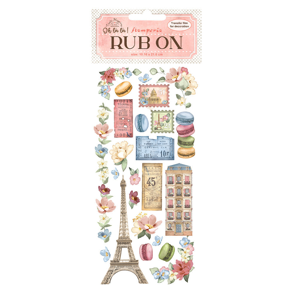 Stamperia Create Happiness Oh La La Tour Eiffel Rub Ons dflrb28