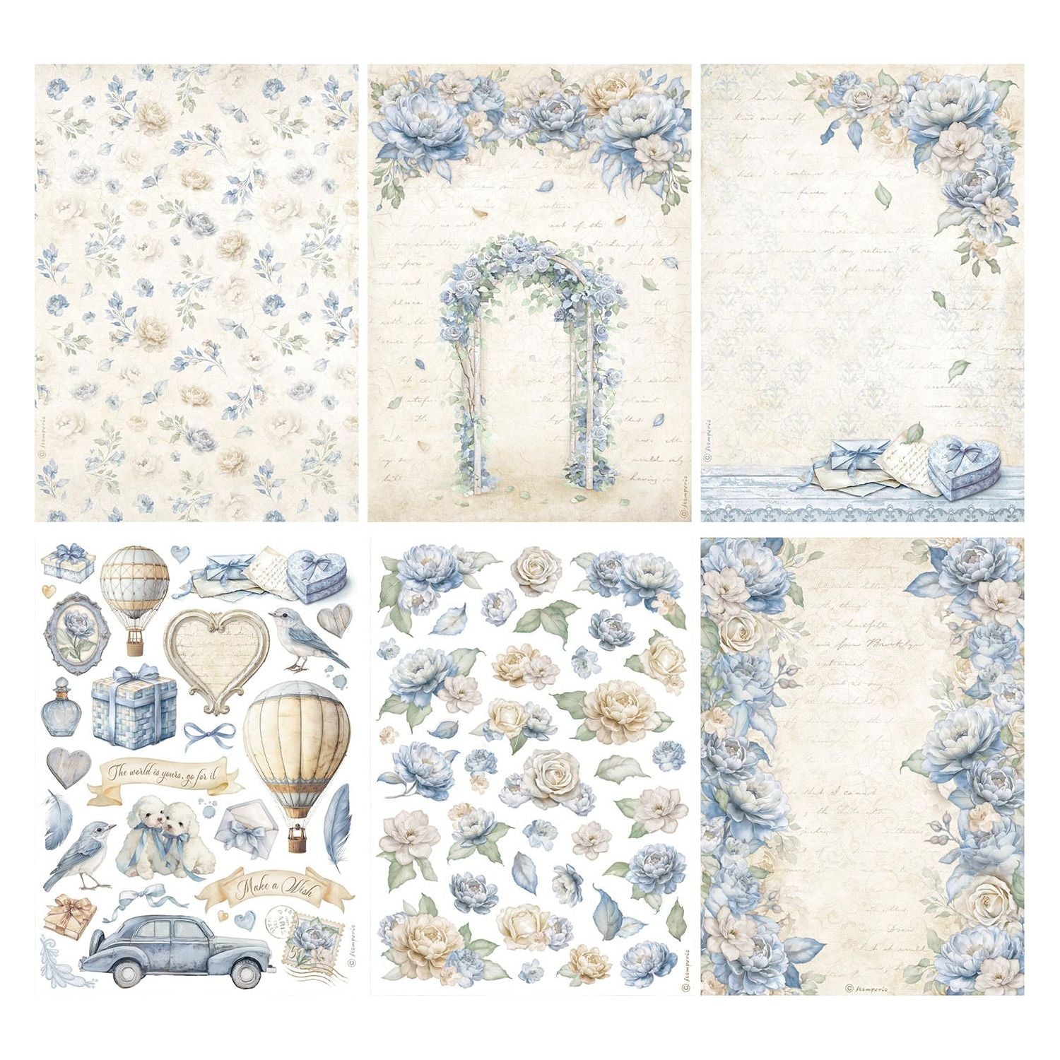 Stamperia Timeless Rice Paper A4 dfsa4xwe