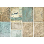 Stamperia Around The World Backgrounds A6 Rice Paper Pack dfsak6005 pages