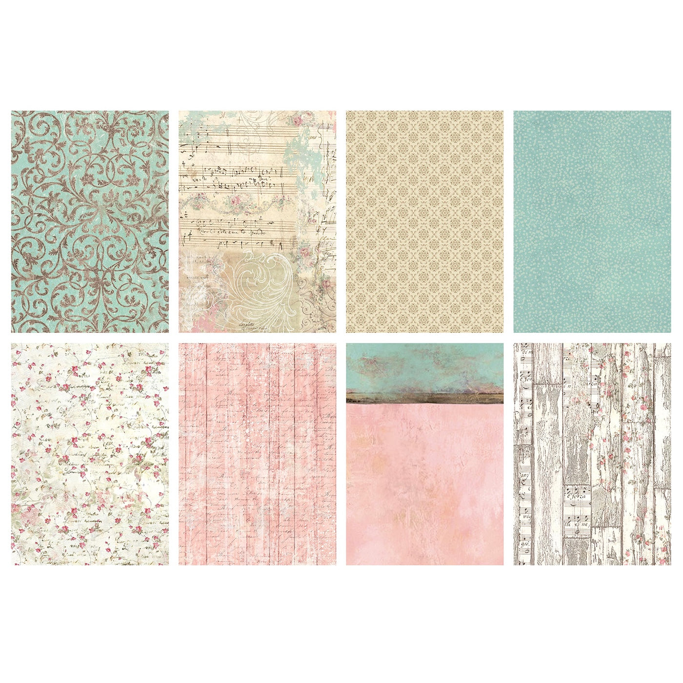 Stamperia Winter Magic Backgrounds A6 Rice Paper dfsak6056