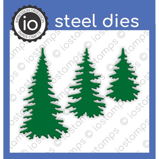 Impression Obsession Steel Dies EVERGREEN TREES DIE217 E