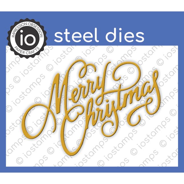 Impression Obsession Steel Dies MERRY CHRISTMAS Set DIE236 N