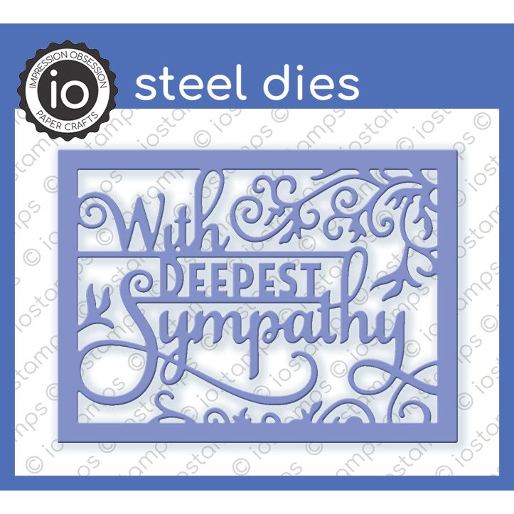 Impression Obsession Steel Dies DEEPEST SYMPATHY WORD BLOCK Die Set DIE368 W