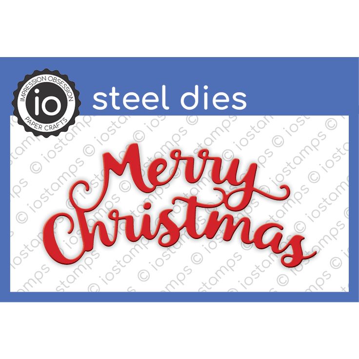 Impression Obsession Steel Dies MERRY CHRISTMAS DIE439-J