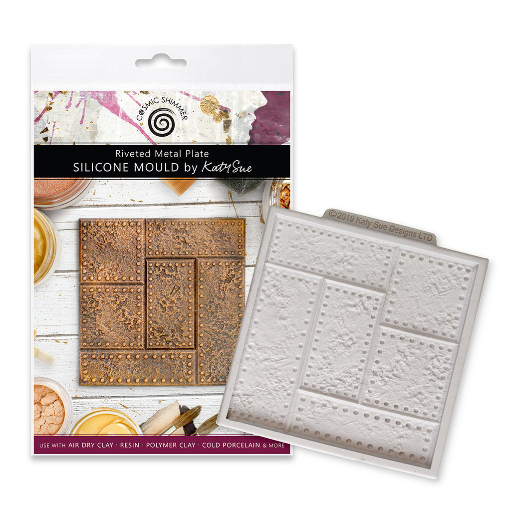 Cosmic Shimmer Riveted Metal Plate Silicone Mould dm0053-cs