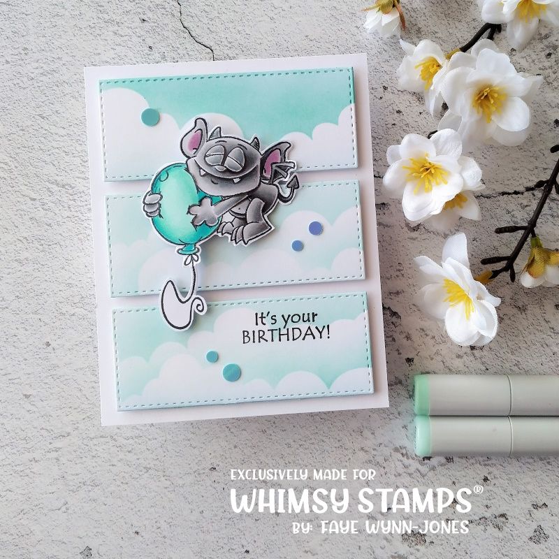 Whimsy Stamps Gargoyle Birthday Clear Stamps DP1111 Clouds