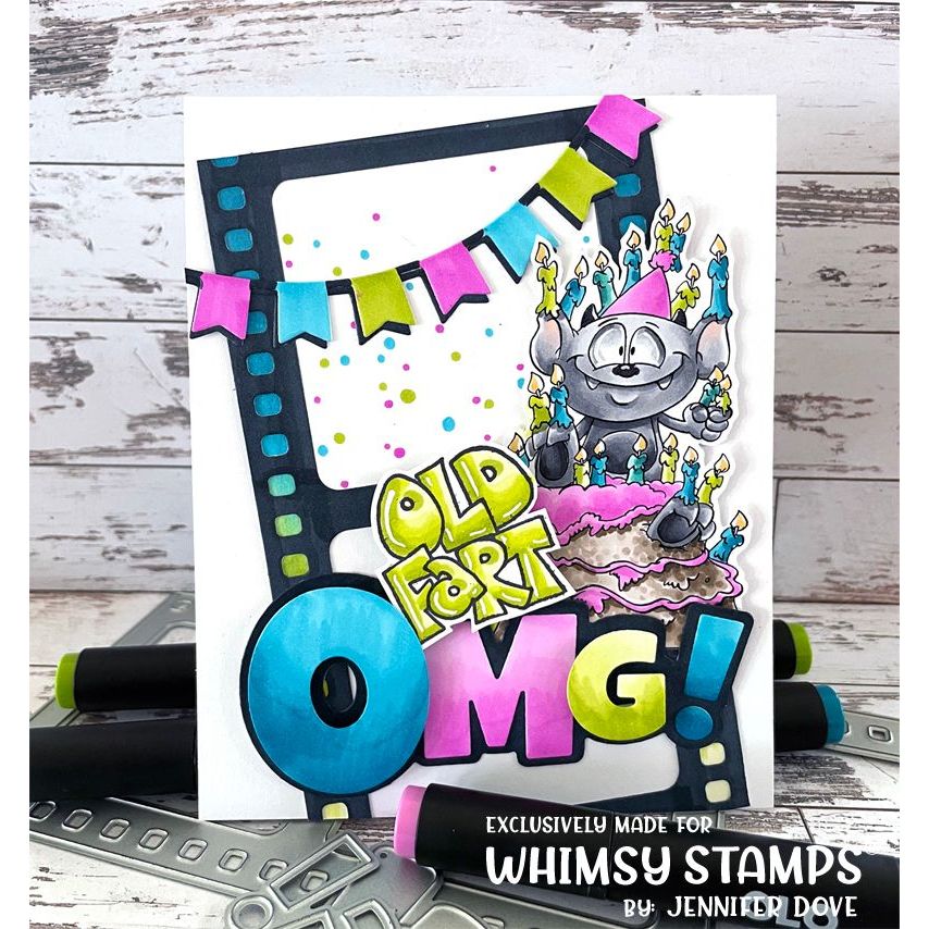 Whimsy Stamps Gargoyle Birthday Clear Stamps DP1111 Gargoyle