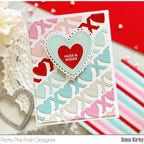 Pretty Pink Posh XOXO Heart Border Die hugs and kisses