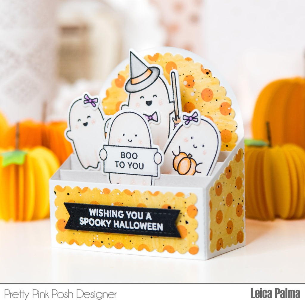 Pretty Pink Posh GHOST FRIENDS Clear Stamps boo to you