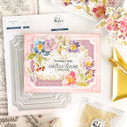 Pinkfresh Studio Artsy Floral Dies 240824 Extra Love Card
