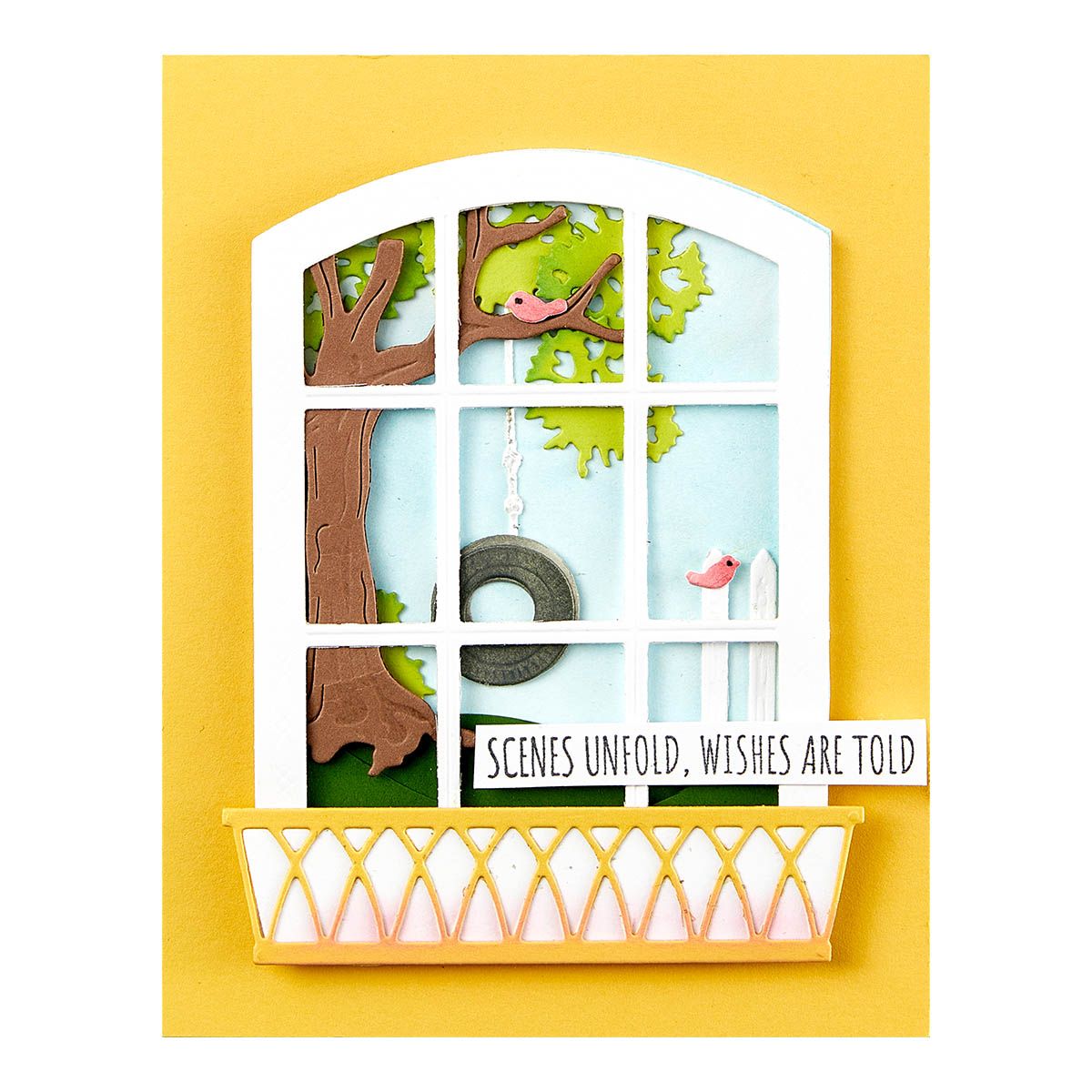 s5-626 Spellbinders Vista View Window Etched Dies summer scene