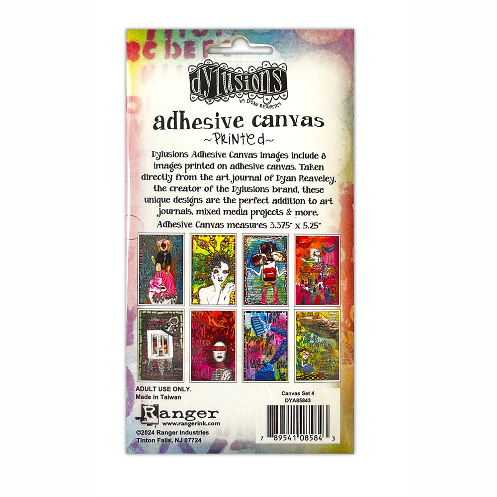 Ranger Dylusions Canvas Images Set 4 dya85843 Back of Package