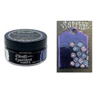 Ranger Dylusions Sapphire Dyamond Rocks Embossing Powder dym89773 Jar and Swatch
