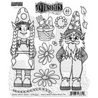Dyan Reaveley Dylusions Gnome Sweet Gnome Cling Stamps dyr10011*