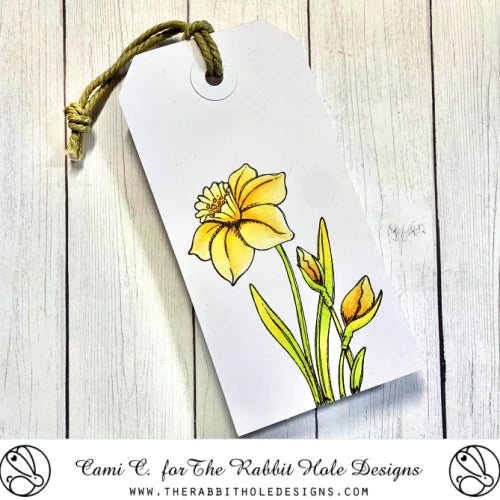 The Rabbit Hole Designs Daffodil Clear Stamps trh-228 bookmark
