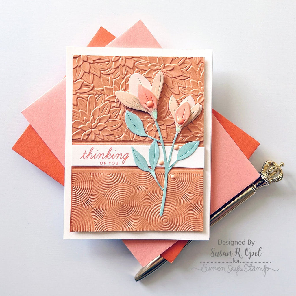 Simon Says Stamp Embossing Folder And Dies Dahlia Delights sfd325 Out Of This World