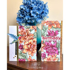 Simon Says Clear Stamp Dahlia Background 1224ss Friend Like You Floral Duo