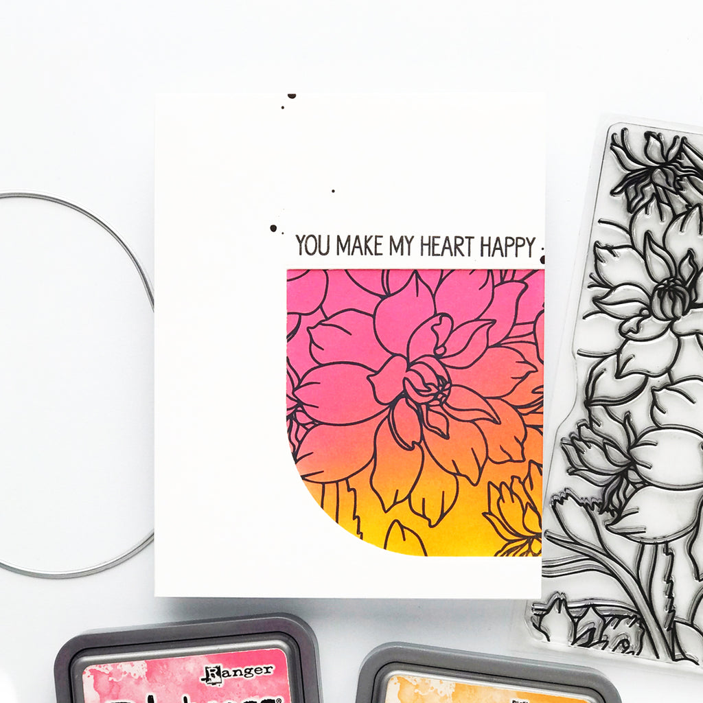 Simon Says Clear Stamp Dahlia Background 1224ss Friend Like You Love Card