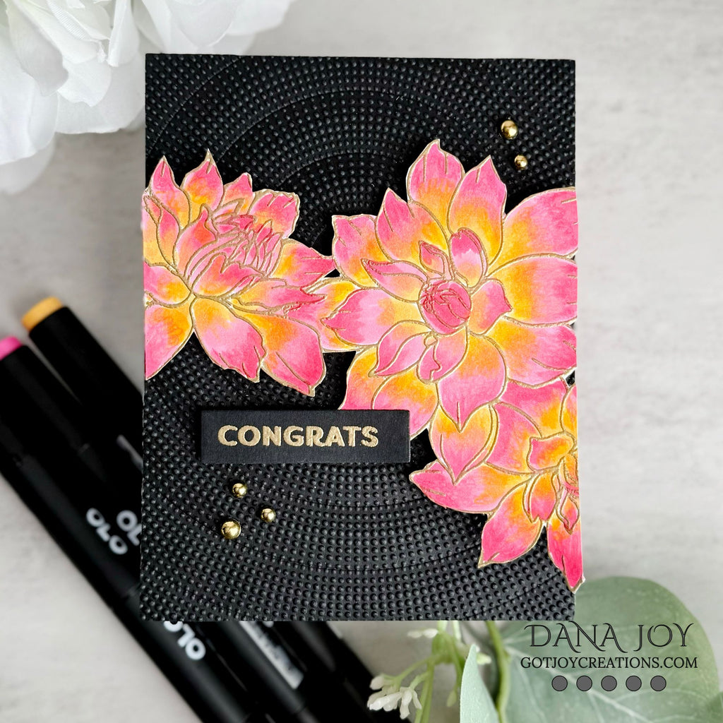 Simon Says Clear Stamp Dahlia Background 1224ss Friend Like You Congrats Card