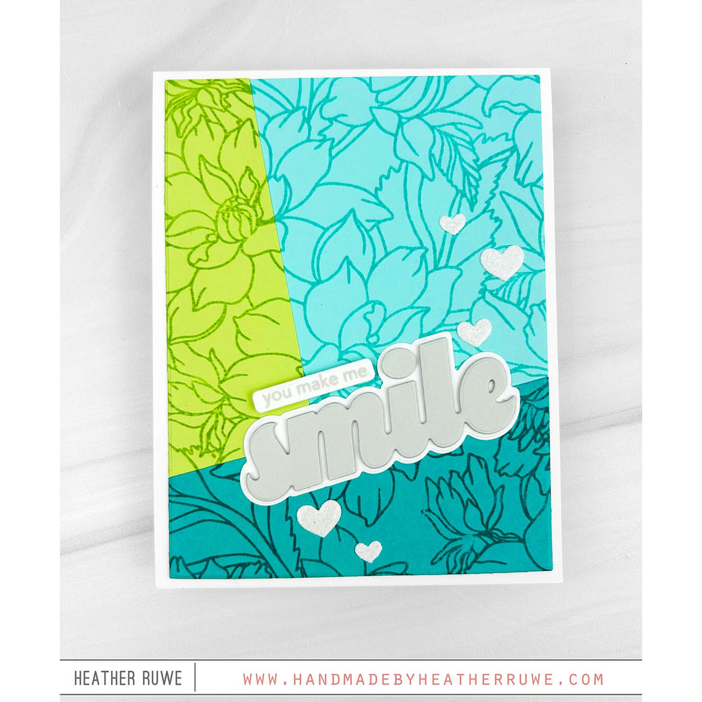 Simon Says Clear Stamp Dahlia Background 1224ss Friend Like You Smile Card | color-code:ALT09