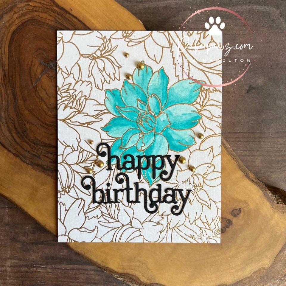 Simon Says Clear Stamp Dahlia Background 1224ss Friend Like You Birthday Card