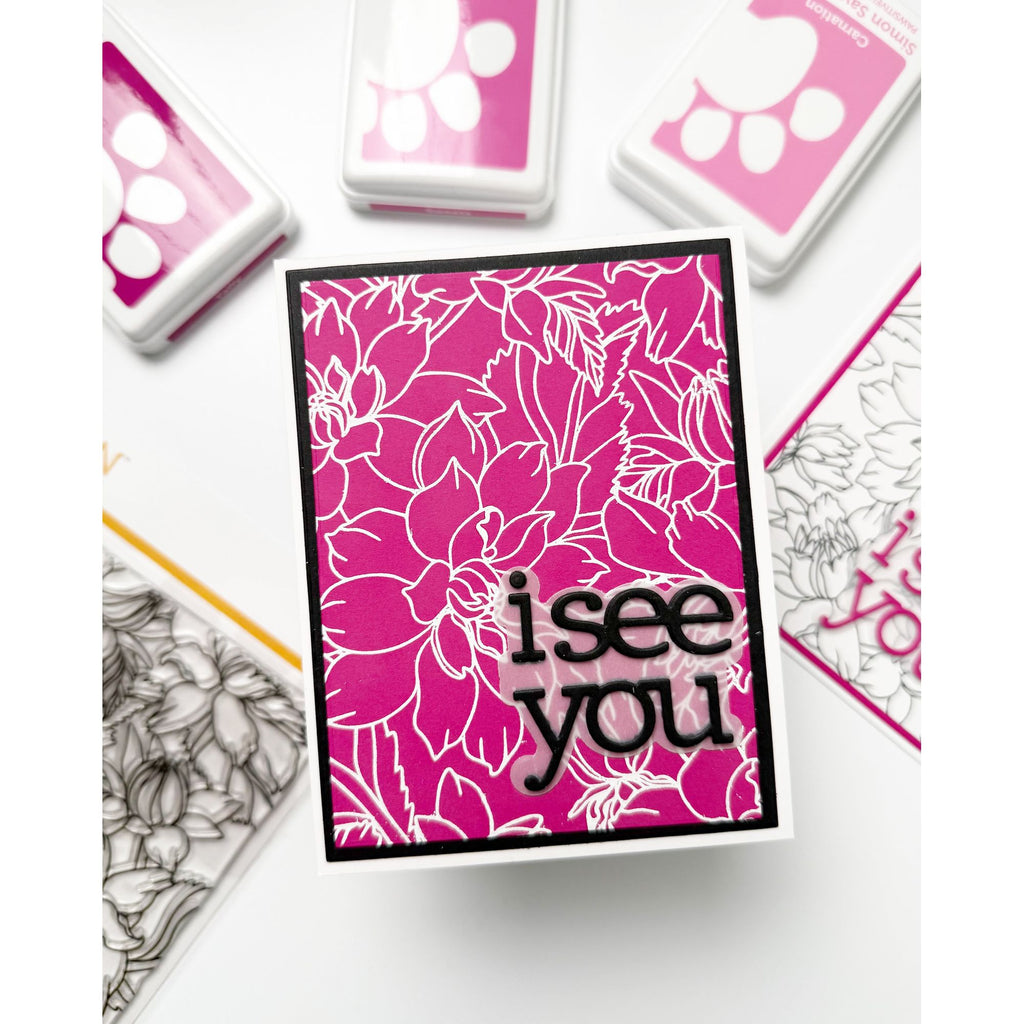 Simon Says Clear Stamp Dahlia Background 1224ss Friend Like You I See You Card