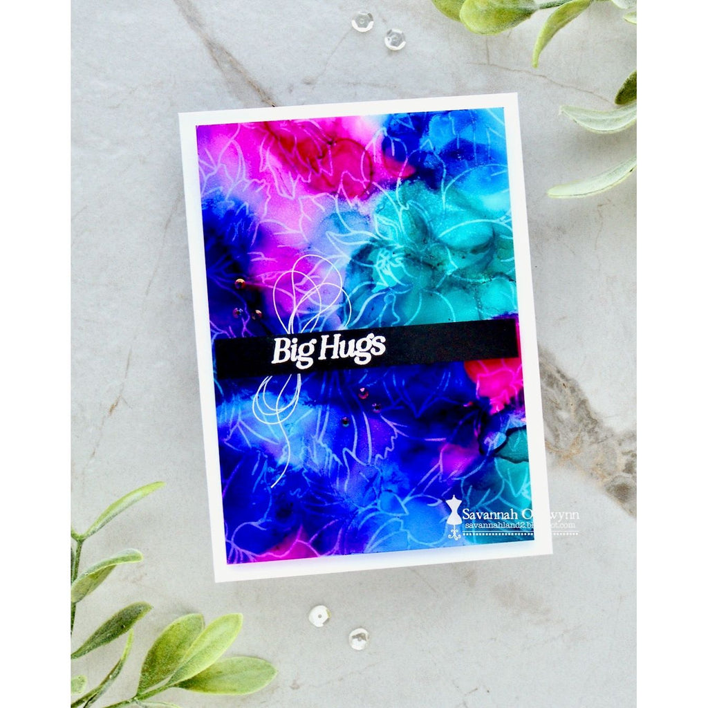 Simon Says Clear Stamp Dahlia Background 1224ss Friend Like You Hugs Card